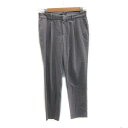 【中古】グリーンレーベルリラクシング ユナイテッドアローズ green label relaxing スラックスパンツ テーパードパンツ アンクル丈 36 グレ...