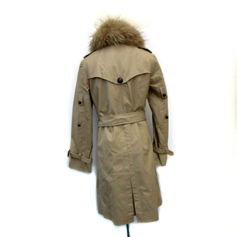 【中古】ブロードゥリー&コー Broderie&Co ナノユニバース トレンチコート ロング丈 ベルト付き ライナー付き ファー 38 ベージュ /MS5 レディース 【ベクトル 古着】 230915 vectorpremium-17636475 ブランド古着ベクトルプレミアム店 サンプル画像2