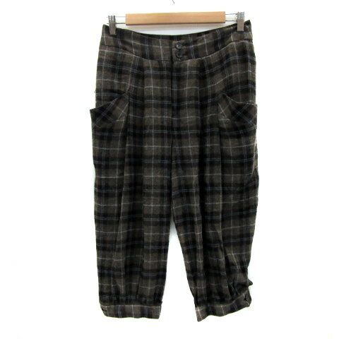【中古】ザラ ベーシック ZARA BASIC カプリパンツ 七分丈 タータンチェック柄 ウール混 XS マルチカラー 茶 ブラウン /YS12 レディース 【ベクトル 古着】 230922 【中古】ザラ ベーシック ZARA BASIC カプリパンツ 七分丈 タータンチェック柄 ウール混 XS マルチカラー 茶 ブラウン /YS12 レディース 【ベクトル 古着】 230922