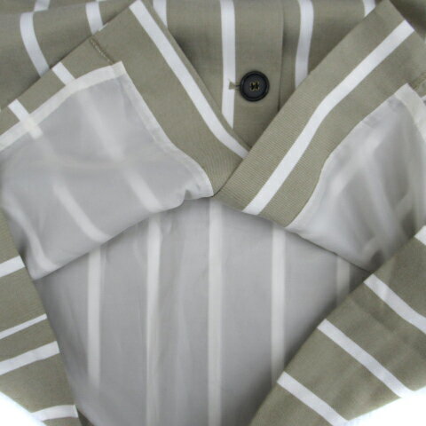 ブランド古着ベクトルプレミアム店の【中古】ロペピクニック ROPE Picnic ボタンダウンスカート フレアスカート ミモレ丈 ストライプ柄 38 ベージュ 白 ホワイト /SM35 レディース 【ベクトル 古着】 230928｜アングル3