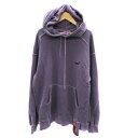 【中古】ベドインベド BAD IN BAD パーカー スウェット プルオーバー 無地 M パープル /YK35 メンズ 【ベクトル 古着】 230927