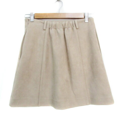 ブランド古着ベクトルプレミアム店の【中古】ヘザー Heather フレアスカート ミニ丈 スエード調 無地 M ベージュ /FF54 レディース 【ベクトル 古着】 231005｜アングル2
