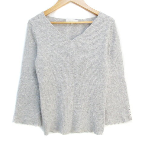 【中古】プロポーション ボディドレッシング PROPORTION BODY DRESSING リブニット カットソー 長袖 V..