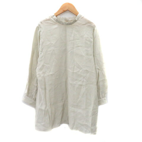 【中古】カスタネ Kastane チュニック ブラウス カットソー 長袖 スタンドカラー 無地 F ライトベージュ /YK22 レディース 【ベクトル 古着】 230928