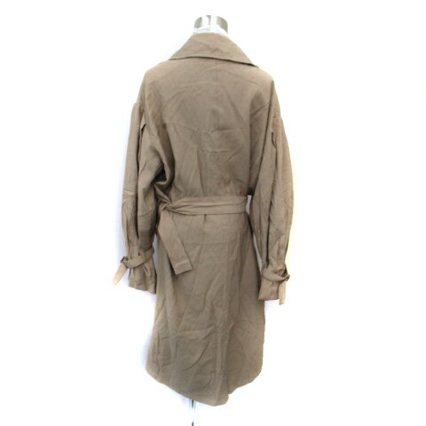 【中古】アプレジュール apres jour トレンチコート ロング丈 F ベージュ /SM7 レディース 【ベクトル 古着】 231012