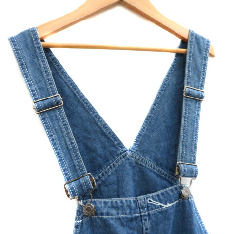 【中古】ジャングルストーム JUNGLE STORM サロペット オーバーオール ストレートパンツ ロング丈 無地 M インディゴ /YK27 メンズ 【ベクトル 古着】 231016