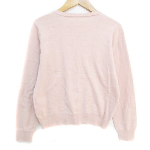 【中古】ビス ViS ニットカーディガン ミドル丈 無地 M ピンク /FF41 レディース 【ベクトル 古着】 231019