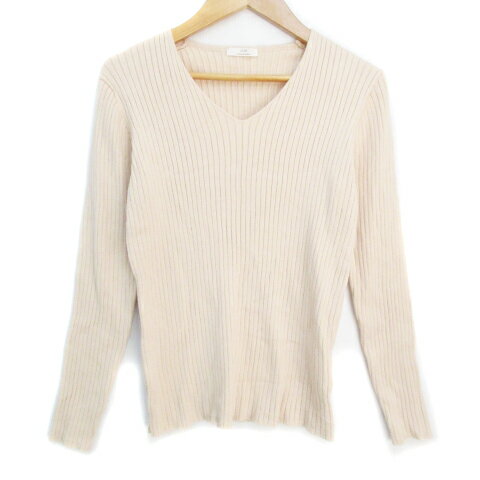 【中古】アーバンリサーチ URBAN RESEARCH アイテムズ ITEMS リブニット カットソー 長袖 Vネック 無地 F ベージュ /FF41 レディース 【ベクトル 古着】 231026 【中古】アーバンリサーチ URBAN RESEARCH アイテムズ ITEMS リブニット カットソー 長袖 Vネック 無地 F ベージュ /FF41 レディース 【ベクトル 古着】 231026