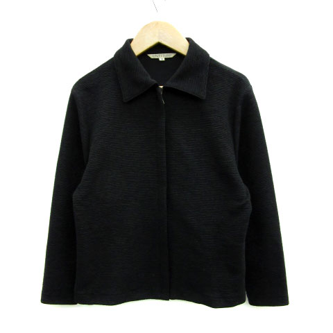 【中古】アンタイトル UNTITLED ステンカラージャケット ミドル丈 ジップアップ 9 ブラック 黒 /MS23 ■MO レディース 【ベクトル 古着】 231016