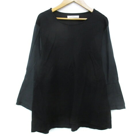 【中古】ティージーアイエフ レディ フォー ザ ウィークエンド T.G.I.F. READY FOR THE WEEKEND チュニック カットソー 長袖 ラウンドネック 切替 無地 2 黒 ブラック /FF33 レディース 【ベクトル 古着】 231106 【中古】ティージーアイエフ レディ フォー ザ ウィークエンド T.G.I.F. READY FOR THE WEEKEND チュニック カットソー 長袖 ラウンドネック 切替 無地 2 黒 ブラック /FF33 レディース 【ベクトル 古着】 231106