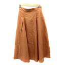 【中古】トーナル TONAL フレアスカート ロング丈 マキシ丈 無地 38 ブラウン 茶 /SY11 レディース 【ベクトル 古着】 231114(4)
