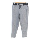 【中古】メイソングレイ MAYSON GREY テーパードパンツ ロング丈 ストライプ柄 1 紺 白 ネイビー ホワイト /FF33 レディース 【ベクトル 古着】 231024