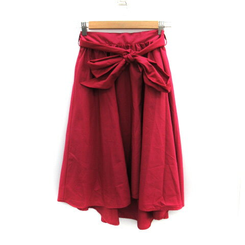 【中古】トッコ TOCCO フレアスカート ミモレ丈 リボン マゼンタ /SM19 レディース 【ベクトル 古着】 231030 【中古】トッコ TOCCO フレアスカート ミモレ丈 リボン マゼンタ /SM19 レディース 【ベクトル 古着】 231030