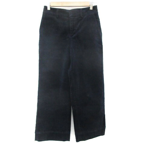 【中古】マリベルジーン MARIEBELLE JEAN ワイドパンツ アンクル丈 コーデュロイ 24 ネイビー 紺 /YM11 レディース 【ベクトル 古着】 231106 【中古】マリベルジーン MARIEBELLE JEAN ワイドパンツ アンクル丈 コーデュロイ 24 ネイビー 紺 /YM11 レディース 【ベクトル 古着】 231106