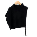 【中古】ニコアンド Niko and.. ニットベスト ショート丈 プルオーバー ハイネック 無地 アシンメトリー ウール混 M 紺 ネイビー /SY24 レディース 【ベクトル 古着】 231101