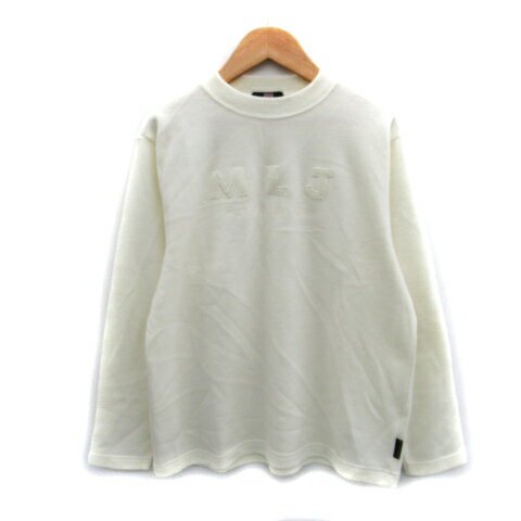 【中古】ミチコロンドン MICHIKO LONDON JEANS ニット セーター 長袖 クルーネック 刺繍 M 白 ホワイト /SM16 レディース 【ベクトル 古着】 231116