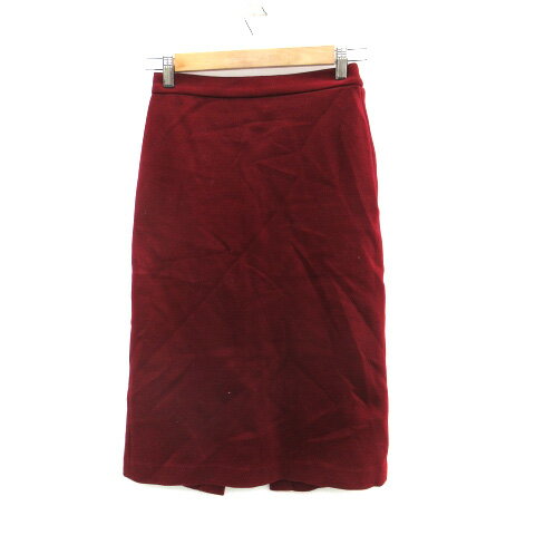 【中古】コンバース CONVERSE フレアスカート ミモレ丈 赤 レッド /SM42 レディース 【ベクトル 古着】 231114