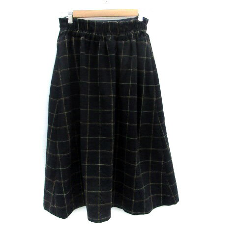 ブランド古着ベクトルプレミアム店の【中古】サマンサモスモス SM2 フレアスカート ロング丈 チェック柄 F 紺 ネイビー 黄色 イエロー /HO20 レディース 【ベクトル 古着】 231121｜アングル2