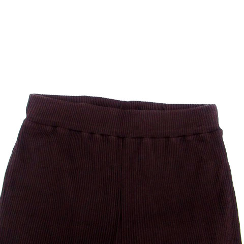 【中古】グローバルワーク GLOBAL WORK リブパンツ ストレート ロング丈 イージー F 茶色 ブラウン /HO42 レディース 【ベクトル 古着】 231222 vectorpremium-17766790 ブランド古着ベクトルプレミアム店 サンプル画像3