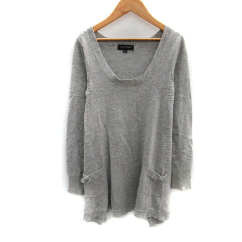 【中古】ジルスチュアート JILL STUART ニットチュニック 長袖 Uネック ラメ M グレー /SM2 レディース 【ベクトル 古着】 231208