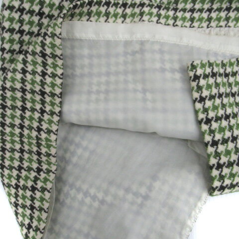 ブランド古着ベクトルプレミアム店の【中古】タルボット TALBOTS タイトスカート ストレートスカート ミモレ丈 千鳥格子柄 ウール 4 マルチカラー グリーン 緑 アイボリー /SM1 レディース 【ベクトル 古着】 231208｜アングル3