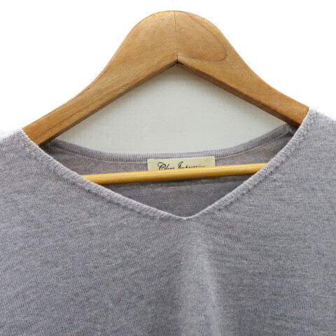 【中古】クリアインプレッション CLEAR IMPRESSION ニット カットソー 長袖 Vネック 無地 ウール 2 グレー /YK44 レディース 【ベクトル 古着】 231129