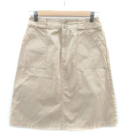【中古】エル ELLE フレアスカート ひざ丈 40 ベージュ /HO24 レディース 【ベクトル 古着】 231211
