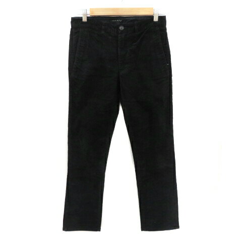 【中古】セオリー theory テーパードパンツ コーデュロイパンツ ロング丈 無地 28 黒 ブラック /YK16 レディース 【ベクトル 古着】 231221 【中古】セオリー theory テーパードパンツ コーデュロイパンツ ロング丈 無地 28 黒 ブラック /YK16 レディース 【ベクトル 古着】 231221