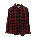【中古】グローバルワーク GLOBAL WORK カジュアルシャツ 長袖 チェック柄 マルチカラー M 赤 レッド 黒 /SY8 ■MO メンズ 【ベクトル 古着】 240109(4)