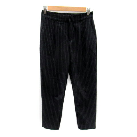 【中古】グローバルワーク GLOBAL WORK テーパードパンツ タックパンツ アンクル丈 S 紺 ネイビー /SY16 レディース 【ベクトル 古着】 231227