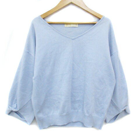 【中古】コラージュ ガリャルダガランテ COLLAGE GALLARDAGALANTE ニット カットソー 七分袖 Vネック ..