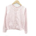 【中古】ミッシュマッシュ MISCH MASCH ニットカーディガン ラウンドネック フェイクパール ビーズ M ピンク /HO33 レディース 【ベクトル 古着】 231227(4)