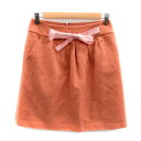 【中古】ロペピクニック ROPE Picnic フレアスカート ひざ丈 リボン 38 テラコッタ /SY16 レディース 【ベクトル 古着】 240109(4)
