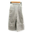 【中古】ドゥアルシーヴ DOUX ARCHIVES ワイドパンツ アンクル丈 無地 M ライトグレー /SY22 レディース 【ベクトル 古着】 240109