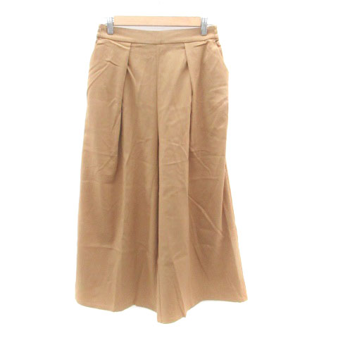 【中古】アズノウアズ as know as ガウチョパンツ ワイドパンツ イージー 七分丈 茶色 ブラウン /HO34 レディース 【ベクトル 古着】 240105