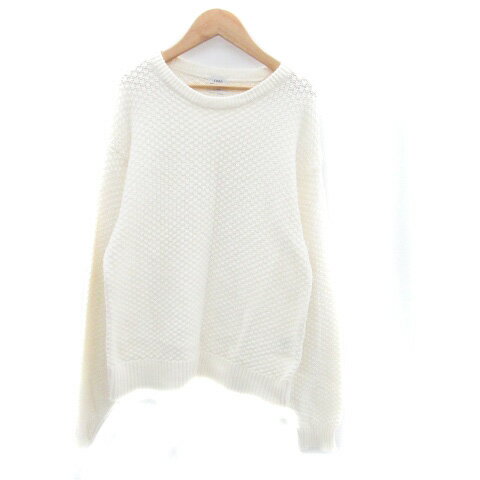 【中古】コーエン coen ニット セーター クルーネック 長袖 無地 M オフホワイト /HO4 メンズ 【ベクト..