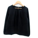 【中古】グリーンレーベルリラクシング ユナイテッドアローズ green label relaxing ブラウス カットソー クルーネック 長袖 無地 紺 ネイビー /HO48 レディース 【ベクトル 古着】 240116(4)