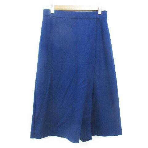 【中古】セオリー theory ガウチョパンツ ワイドパンツ スカーチョ 七分丈 ウール 無地 4 紺 ネイビー /FF28 レディース 【ベクトル 古着】 240123