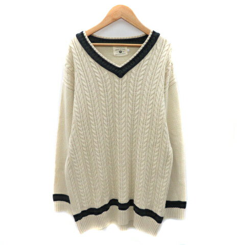 【中古】ハートマーケット HEART MARKET チュニック ニット セーター 長袖 Vネック ケーブル編み オーバーサイズ F マルチカラー ベージュ /YK48 レディース 【ベクトル 古着】 240119 【中古】ハートマーケット HEART MARKET チュニック ニット セーター 長袖 Vネック ケーブル編み オーバーサイズ F マルチカラー ベージュ /YK48 レディース 【ベクトル 古着】 240119