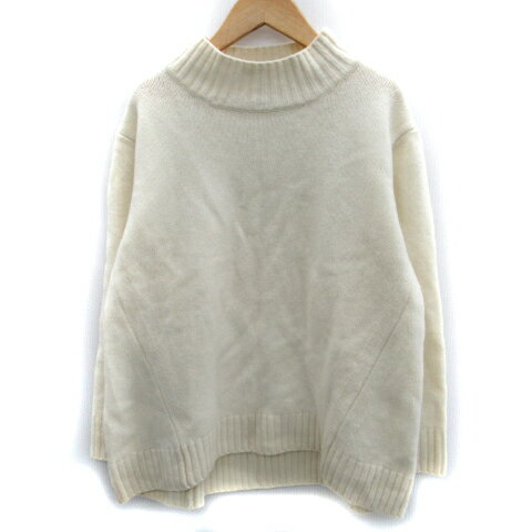 【中古】アパートバイローリーズ apart by lowrys ニット セーター 長袖 ハイネック ウール M アイボリー /SM47 レディース 【ベクトル 古着】 240119 【中古】アパートバイローリーズ apart by lowrys ニット セーター 長袖 ハイネック ウール M アイボリー /SM47 レディース 【ベクトル 古着】 240119
