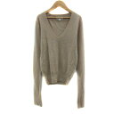 【中古】ジルスチュアート JILL STUART ニット カットソー 長袖 Vネック 無地 ウール カシミヤ混 M ベージュ /YS27 レディース 【ベクトル...