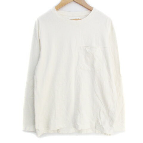 【中古】ザラ ZARA Tシャツ カットソー 長袖 ラウンドネック 無地 164 アイボリー /FF38 男の子 キッズ 【ベクトル 古着】 240129