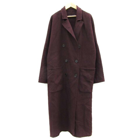 【中古】ザラウーマン ZARA WOMAN チェスターコート ロング丈 ダブルボタン S ボルドー /YM11 レディース 【ベクトル 古着】 240130 【中古】ザラウーマン ZARA WOMAN チェスターコート ロング丈 ダブルボタン S ボルドー /YM11 レディース 【ベクトル 古着】 240130