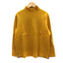 【中古】ドゥクラッセ DoCLASSE ニット セーター 長袖 ハイネック M マスタードイエロー /SM3 レディース 【ベクトル 古着】 240202(4)
