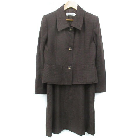 【中古】ルイシャンタン Lui Chantant フォーマルスーツ アンサンブル 2点セット ジャケット ミドル丈 ステンカラー 総裏地 シングルボタン ワンピ...