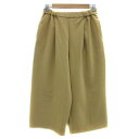 【中古】ニコアンド Niko and.. ガウチョパンツ ワイドパンツ 七分丈 無地 イエローベージュ /YS14 レディース 【ベクトル 古着】 240205(4)
