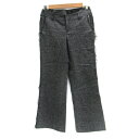 【中古】メイソングレイ MAYSON GREY ストレートパンツ ロング丈 フリンジ シルク混 ウール混 2 グレー /SM30 ■MO レディース 【ベクトル 古着】 240206(4)