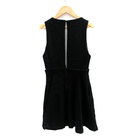 【中古】オープニングセレモニー OPENING CEREMONY ジャンパースカート ワンピース 2WAY ミニ丈 Vネック ウール S 黒 ブラック /SM21 レディース 【ベクトル 古着】 240214