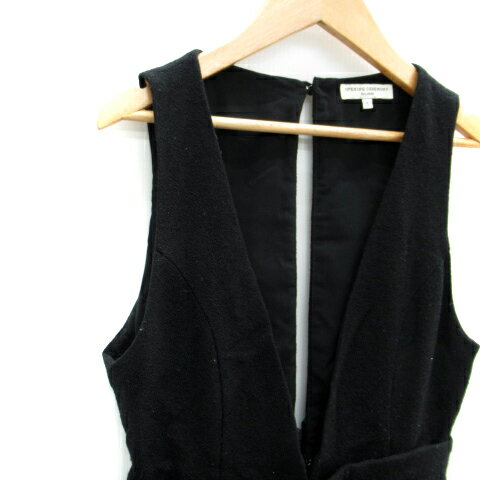 【中古】オープニングセレモニー OPENING CEREMONY ジャンパースカート ワンピース 2WAY ミニ丈 Vネック ウール S 黒 ブラック /SM21 レディース 【ベクトル 古着】 240214