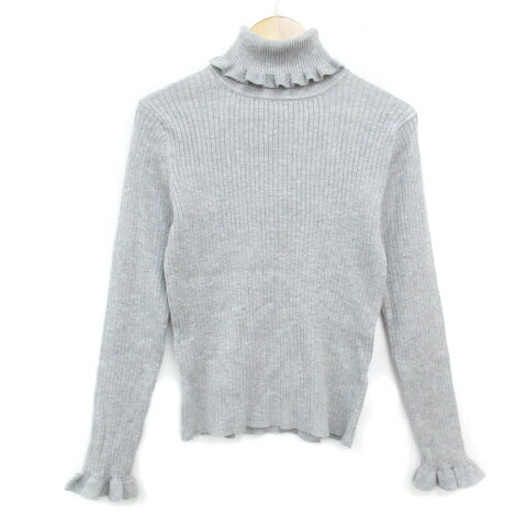 【中古】フーズフーチコ who's who Chico リブニット カットソー 長袖 フレアスリーブ タートルネック ..